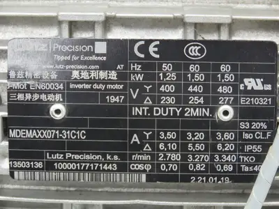 JEC Copperhead E2LH4B6X11X1 Robot Welding Electrode Tip Dresser 2Hp 480V 3PH