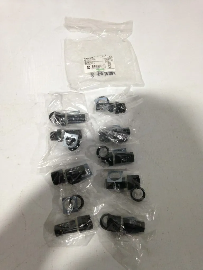 Schneider Electric 2 Position Selector Switch XBY-ND25/ 250V (lot of 10)