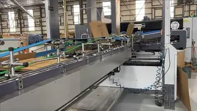 66" x 138" Matchbox 3 color Flexo Folder Gluer with DC section, late model