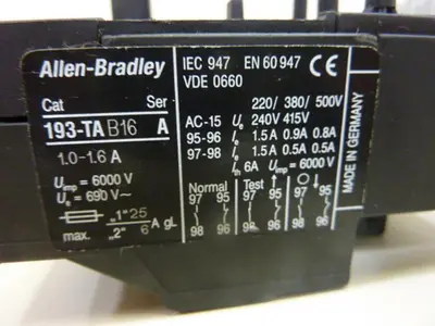 USED ALLEN BRADLEY 193-TAB16 SER A