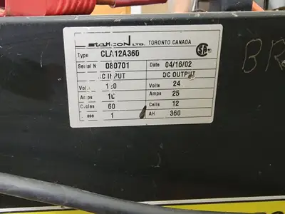 Single Shift Industrial Battery Charger CLA12A360