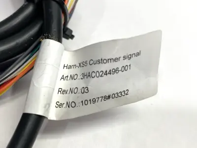 USED ABB CUSTOMER SIGNAL WIRE HARNESS HARN-XS5 MISING GASKET