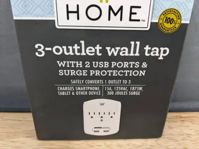 3 Complete Home 3-Outlet Wall Tap - Brand New