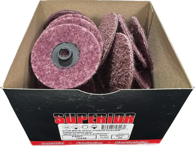 Superior Abrasives 3" Quick Change Surface Conditioning Discs Type-S A-Medium 25 Pack