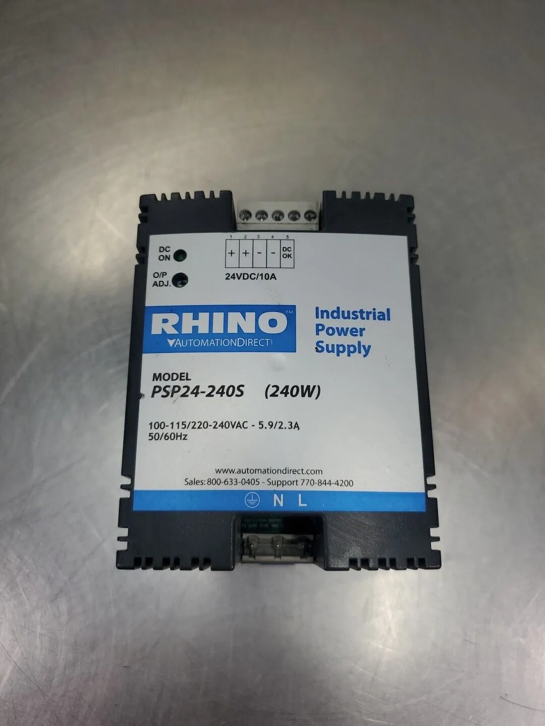 Rhino PSP24-240S 240W Power Supply, 24VDC, 10A. 4C-14