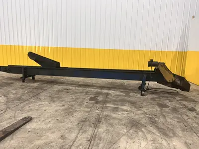16' LONG X 12" WIDE METAL BELT PARTS TRANSFER CONVEYOR: STOCK #21668