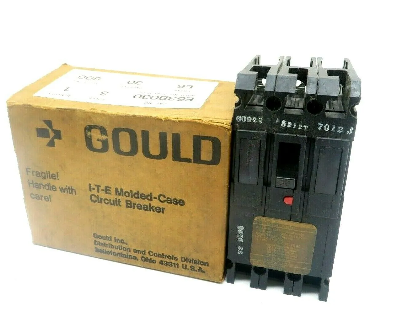 NEW GOULD E63B030 CIRCUIT BREAKER 3 POLE 30AMP 600V