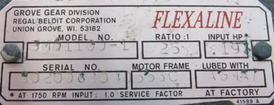 NEW GROVE GEAR BMQ1100-1 GEAR REDUCER 25:1 BMQ11001