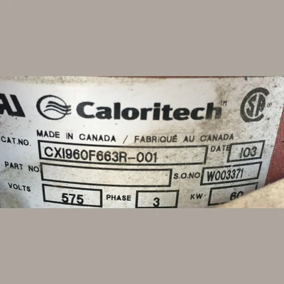 Caloritech 60 kW Immersion Heater