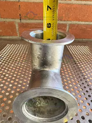 Used 3 WAY STAINLESS STEEL KF 50 NIPPLE VACUUM FITTING Valves/Fittings California US | Equipment Lab #1317054