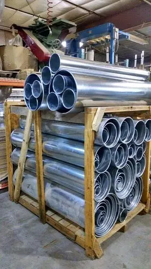 NEW US DUCT 8" ROLLED LIP 5' PIPE