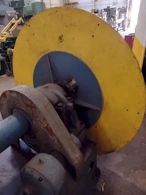 30,000 LBS X 48" YODER PULL OFF UNCOILER / COIL REEL: STOCK #16920