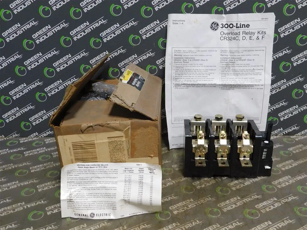 GE CR324F360Y6 Overload Relay 1NC-1NO 300VAC Series CR324 New