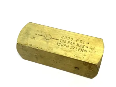 USED PARKER COLORFLOW IN-LINE CHECK VALVE
