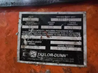 Taylor Dunn SS5-36 Electric WCart