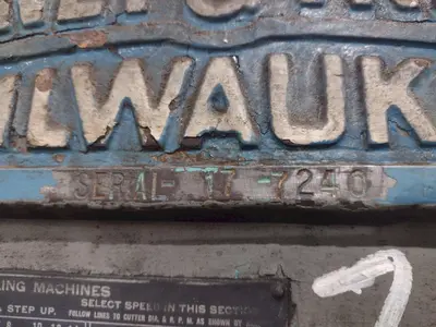#4 KEARNEY & TRECKER MILWAUKEE MODEL 4CK HORIZONTAL MILLING MACHINE: YOBRO #23955