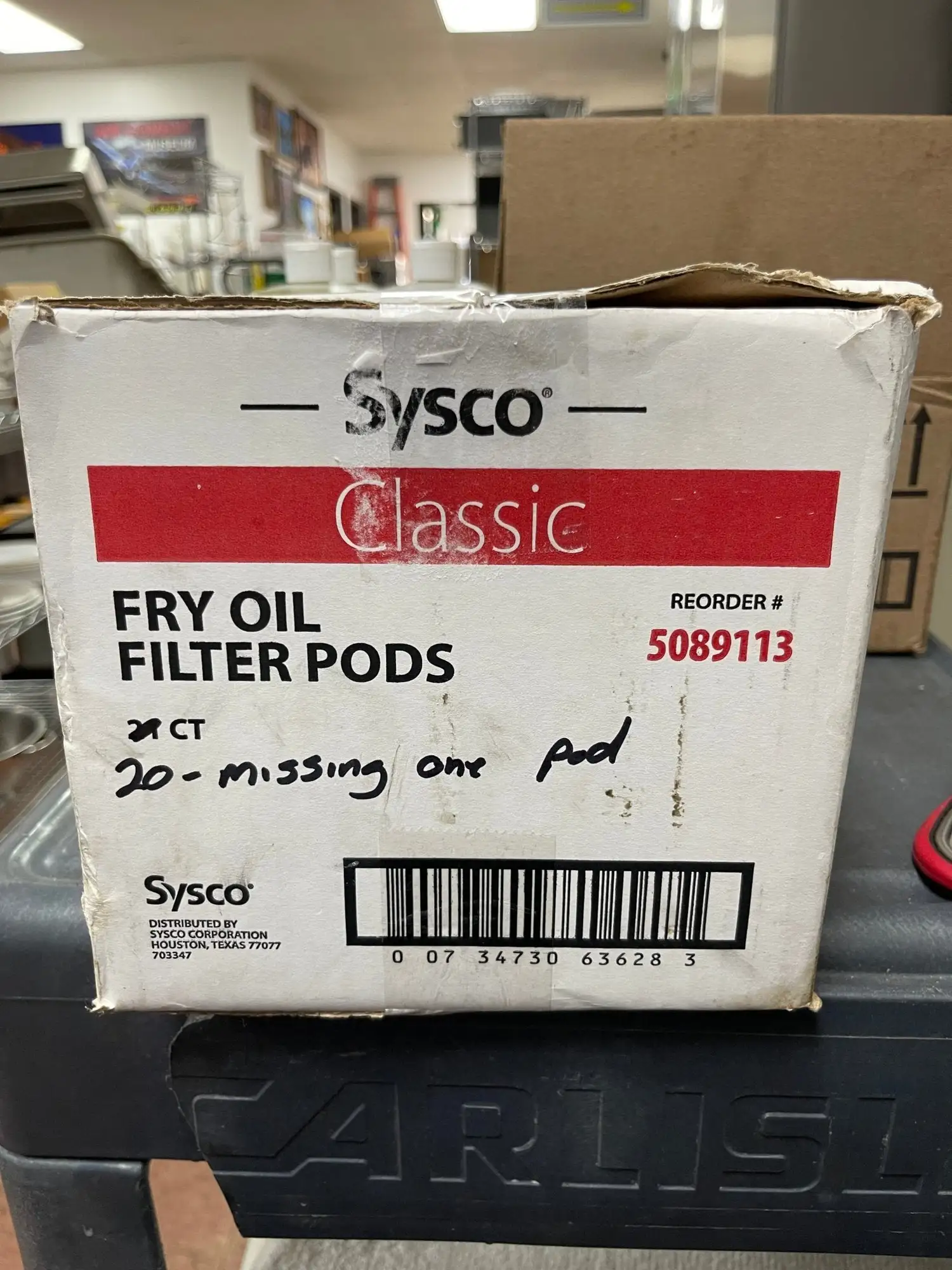 New | in-Stock Sysco New Sysco Commercial Fryer Oil Filter Pods 20CT - JS Oil Filter Illinois US | Falcon Restaurant Supply #1376051