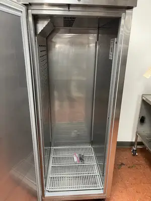 Used Hoshizaki Used 27 1/2" Hoshizaki R1A-FSL Stainless Solid Door Reach-In Refrigerator - TH3 Refrigerators Illinois US | Falcon Restaurant Supply #1373729