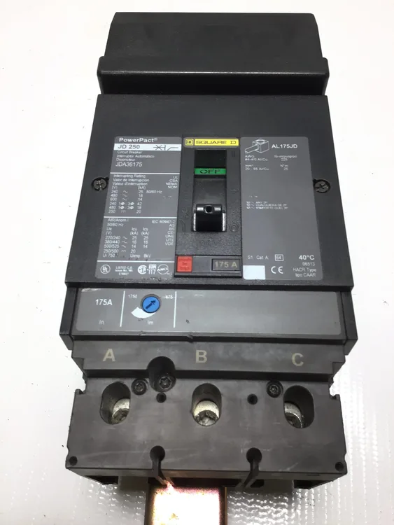 Used ✔ BRAND: SQUARE D / SCHNEIDER ELECTRIC ✔ MODEL: JDA36175 Circuit Breakers | Moses B Glick #991141