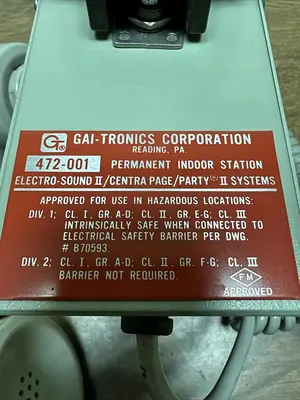 New | in-Stock GAI-TRONICS 472-001 Miscellaneous Equipment (Electrical & Power) Ohio US | Surplus Asset Holdings #1225732
