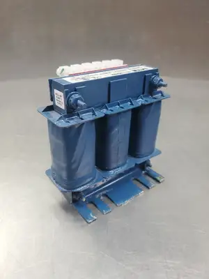 USED MTE RL-00402 3-Phase Reactor Transformer, 4/6A, 600V, 50/60Hz