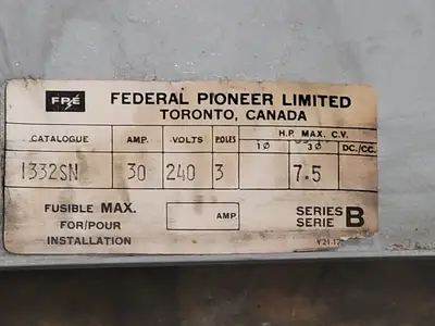 USED FEDERAL PIONEER 1332SN