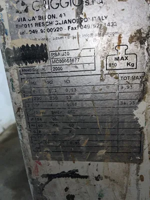 Griggio PSA 630 Planer