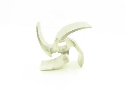 316L Stainless Centrifugal Pump Impeller 4-Blade 1"Square Bore 8"OD IM-328