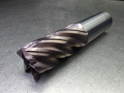 Kyocera/SGS 1" 5 Flute Coolant Thru Carbide CR Endmill .010" R 38884 (LOC2326)