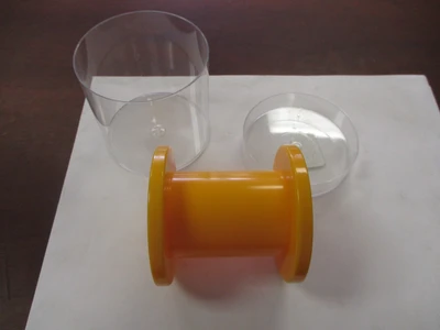 Astro Plast Used Yellow Cylindrical Barrelled Delivery Spools (QTY 11)