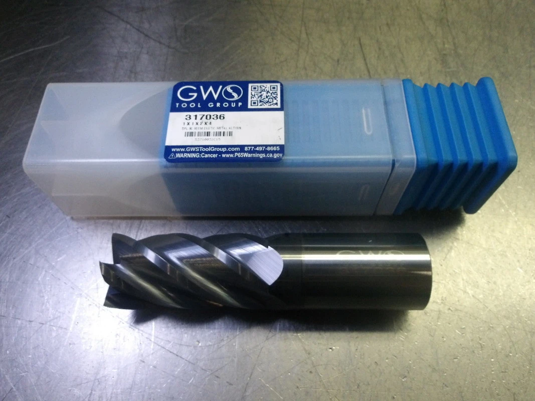 GWS 1" 5 Flute Carbide Variable Helix Endmill 1" Shank 317036 (LOC3648A)