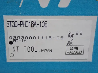 NEW NT TOOL CORP BT30PHC16A105