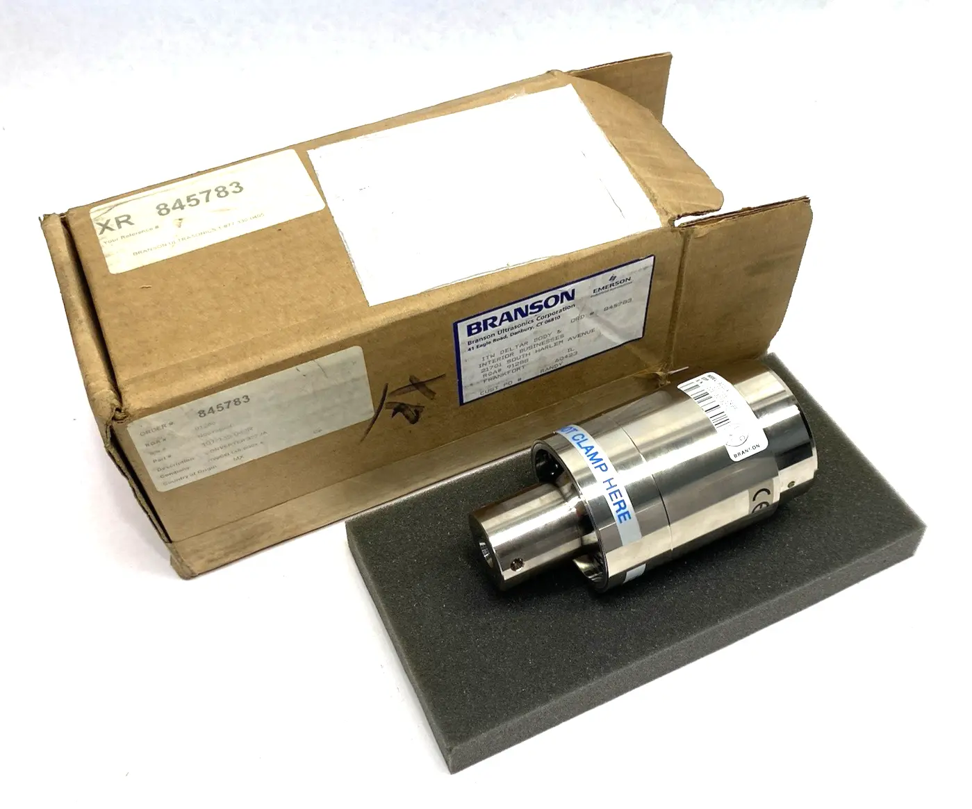 USED BRANSON ULTRASONIC 20KHZ CONVERTER/TRANSDUCER 922JA