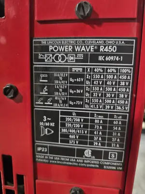 2021 LINCOLN ELECTRIC POWER WAVE 450 Welders | Holland Equipment Hunters, Inc. (3)