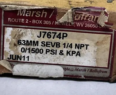 New | in-Stock MARSH J7674P Universal Pressure Meters | Surplus Asset Holdings #1219499