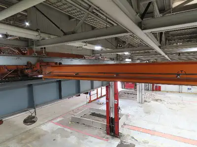 Cleveland Tramrail P&H 4 Ton Underhung Bridge Crane 45' 10" Span w/Remote