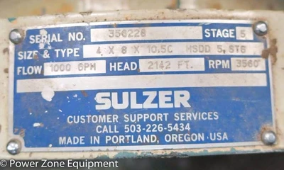 USED SULZER BINGHAM 4X8X10.5C MSDD