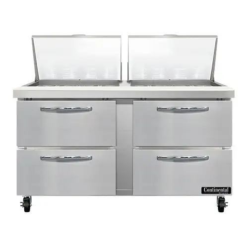 Continental SW60N24M-D 60" Sandwich/salad Prep Table W/ Refrigerated Base, 115v