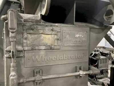 6" X (2) 15 HP WHEEL WHEELABRATOR "SKEW ROLL PIPE & BAR" SHOT BLAST BLASTER SYSTEM: STOCK #20002