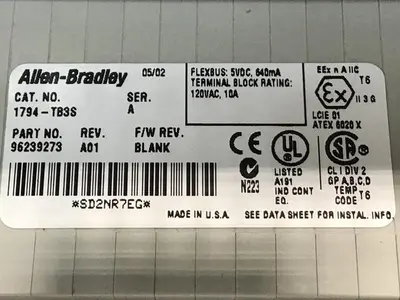 USED ALLEN BRADLEY 1794-TB3S SER A