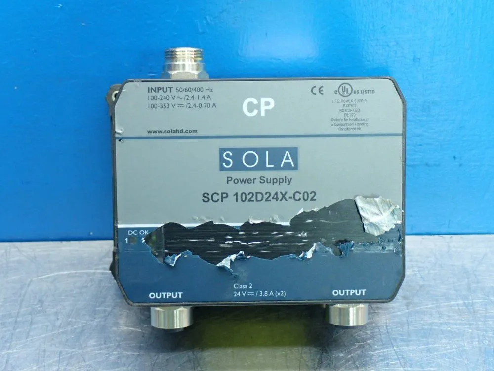 Used SOLA SCP102D24XC02 Power Supplies | HGR 24 #738824