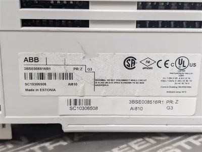 ABB 3BSE008516R1 AI810 8 Channel Analog Input Module PR:Z Used