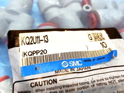 KQ2U11-13 | SMC  Y-Branch Pneumatic Fitting, Double 3/8" OD x Single 1/2" OD 10PK - New