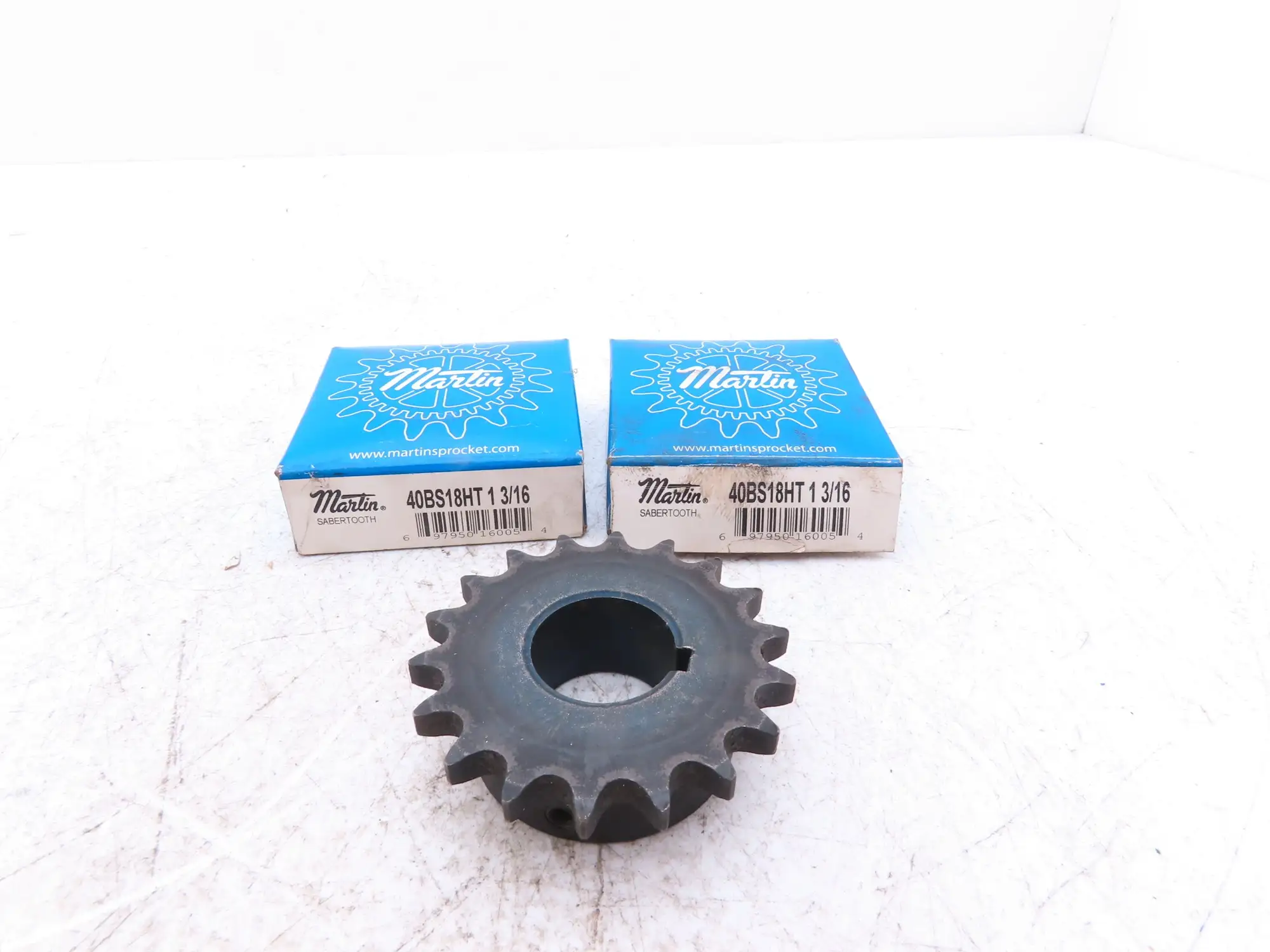 Martin 40BS18HT 1-3/16 #40 Roller Chain Sprocket 18-Tooth 1-3/16" Bore  Lot of 2