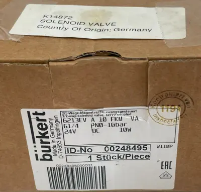 NEW BURKERT 6213EV A 10 FKM SOLENOID VALVE 00248495 6213EVA10FKM