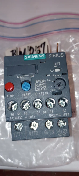 Used Siemens Siemens Overload Relay class 10 3.5-5.0 Panel mount Relays & Switches Arizona US | ASSET CONVERSION SPECIALISTS, INC. #1319468