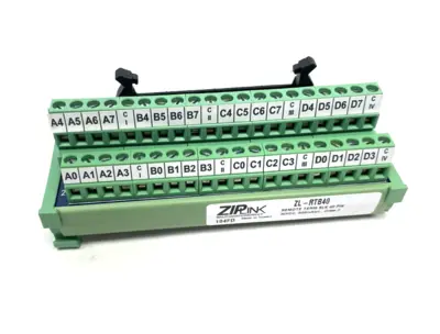 USED AUTOMATIONDIRECT ZIPLINK FEEDTHROUGH MODULE, 40-POLE, BROKEN DIN