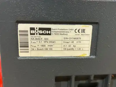 Used Busch RA0040F503 Vacuum Pumps Michigan US | Maverick Industrial Sales #1402185
