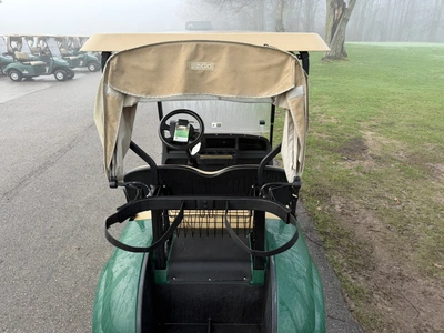 (1) 2017 E-Z-Go golf cart with a Kawasaki gas engine, model 625111G01, includes canopy, ball cover, ...