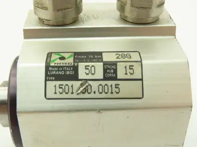 Pneumax 1501.50.0015 Compact Pneumatic Air Cylinder 50mm Bore 15mm Stroke 145PSI